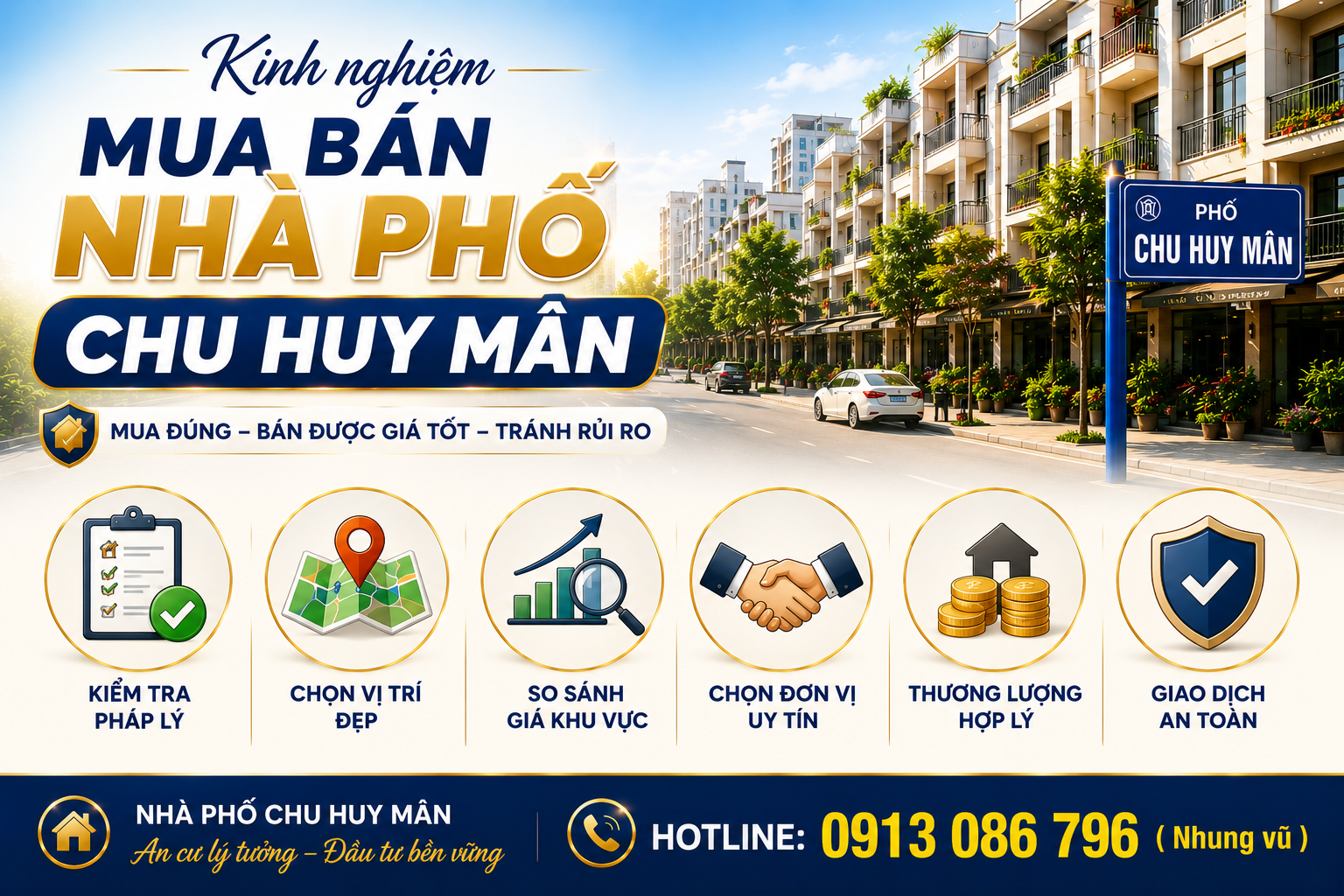 Kinh nghiệm mua bán nhà phố Chu Huy Mân