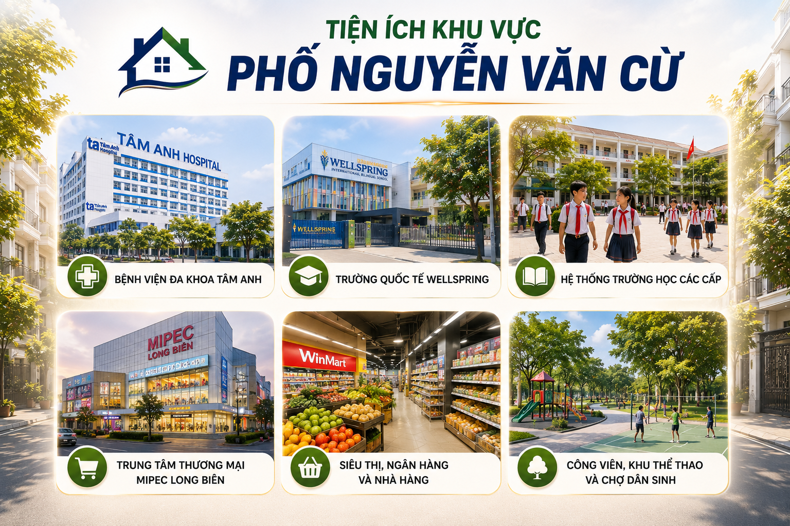 Tiện ích khu vực Nguyễn Văn Cừ