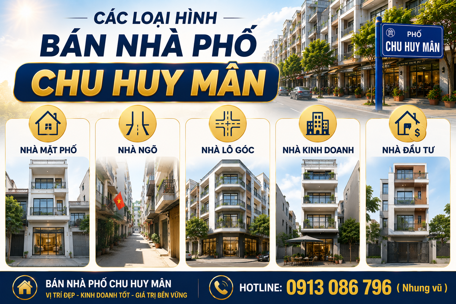 Các loại hình bán nhà phố Chu Huy Mân