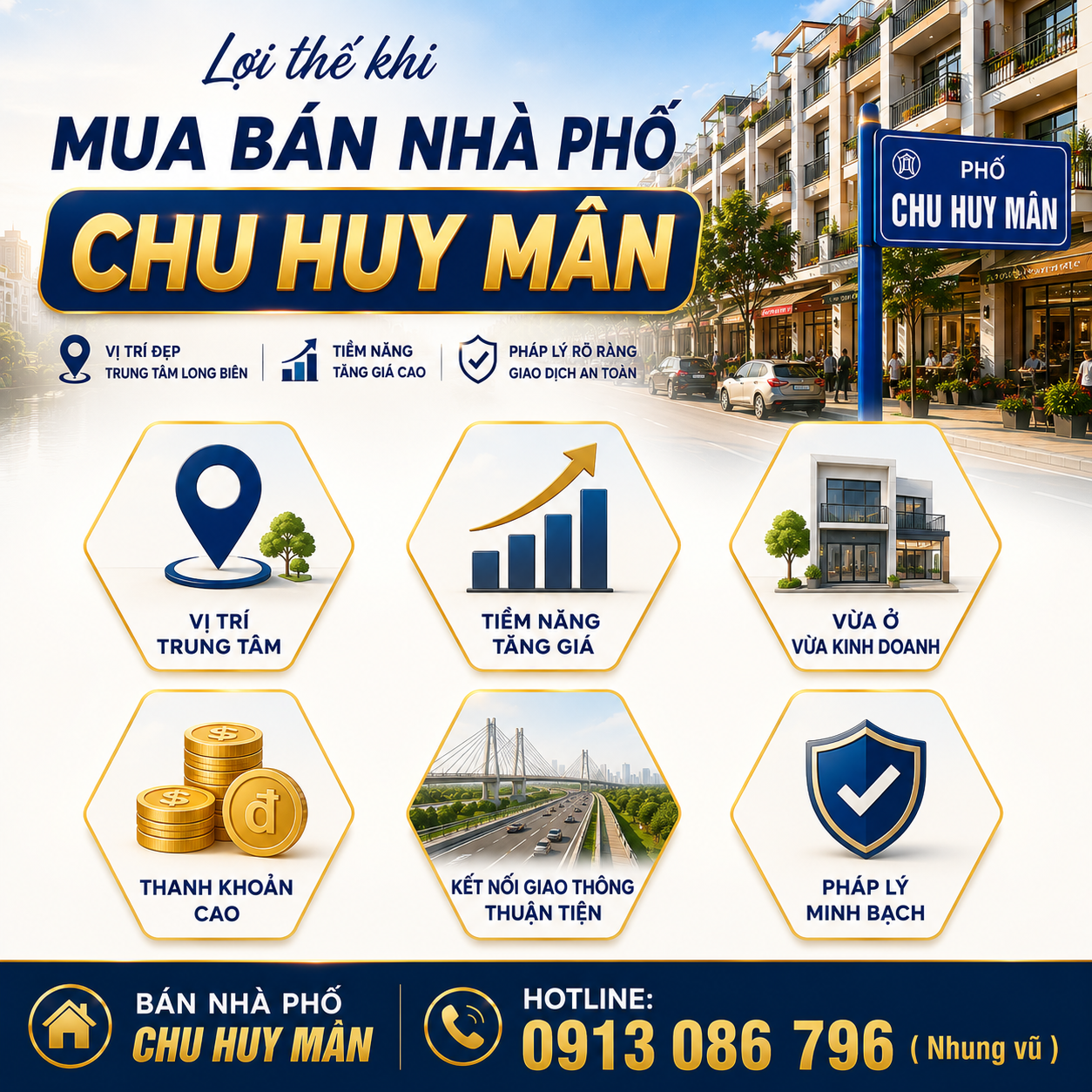 Lợi thế khi mua bán nhà phố Chu Huy Mân