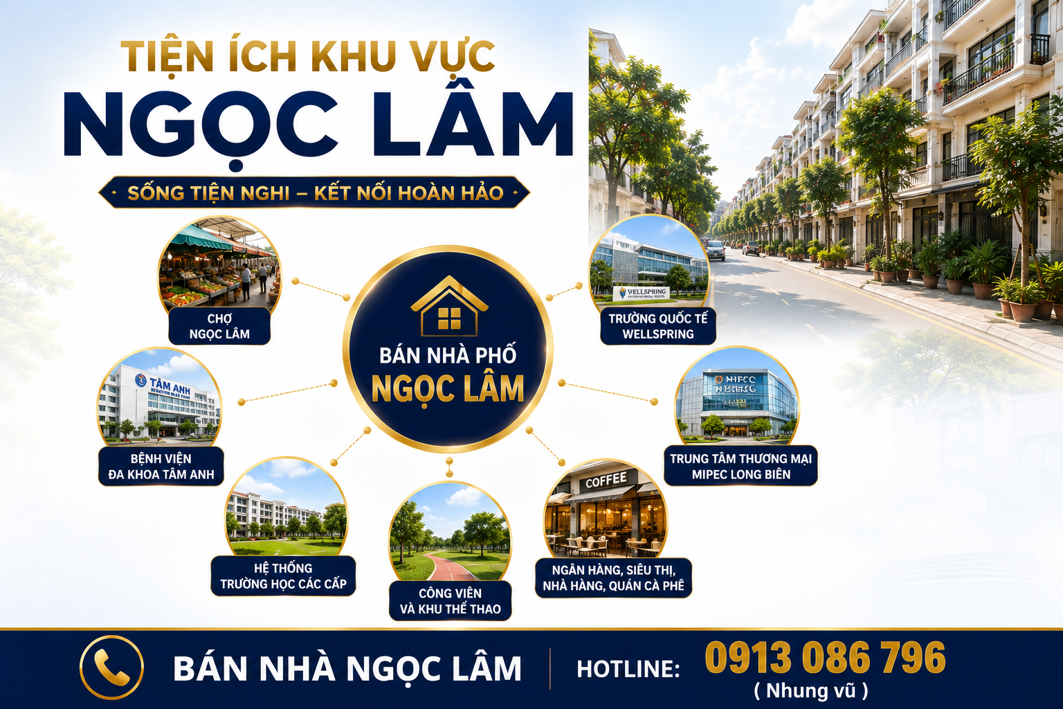 Tiện ích khu vực phố Ngọc Lâm