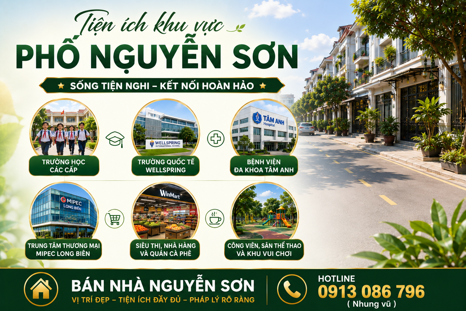 Tiện ích khu vực phố Nguyễn Sơn