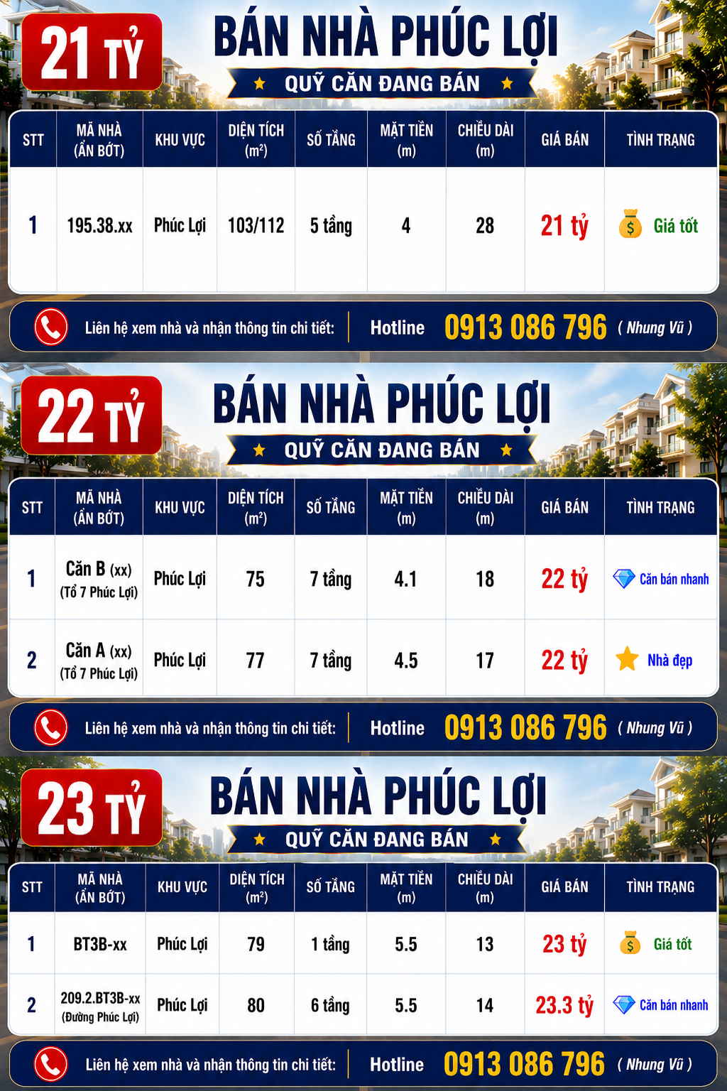 Bán nhà Phúc Lợi trên 20 tỷ
