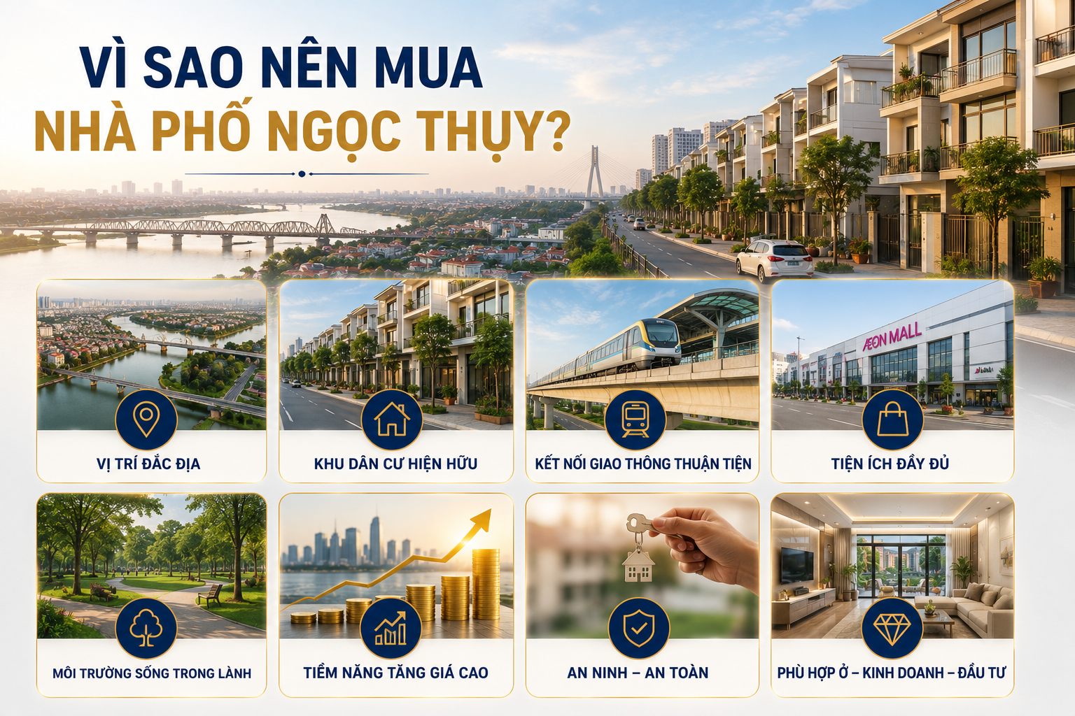Vì sao nên mua nhà phố Ngọc Thụy?